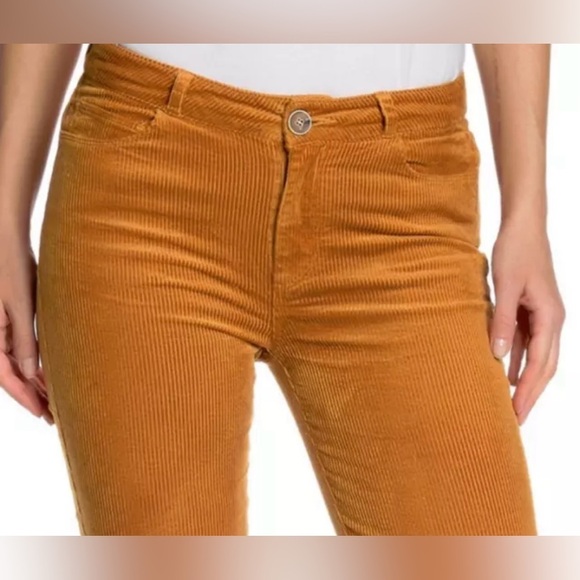 PAIGE Hoxton Ankle Skinny Corduroy Pants Marigold Size 28 Burnt Orange - Picture 3 of 8